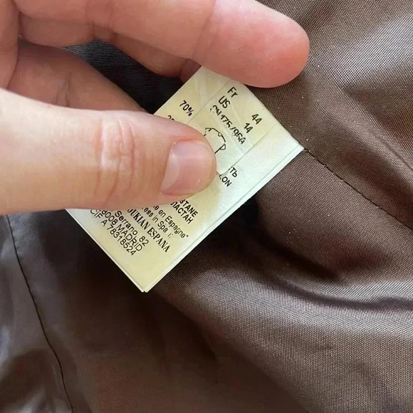 Alain Manoukian French Designer Tweed Wool Blazer Lace Embellished Sz 14 - Picture 8 of 10